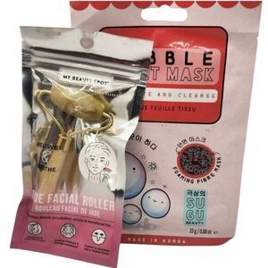 My Beauty Spot Jade Facial Roller and Bubble‎ Sheet Mask